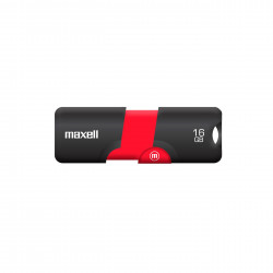Memoria USB 2.0 Flix Maxell 16GB negro con rojo
