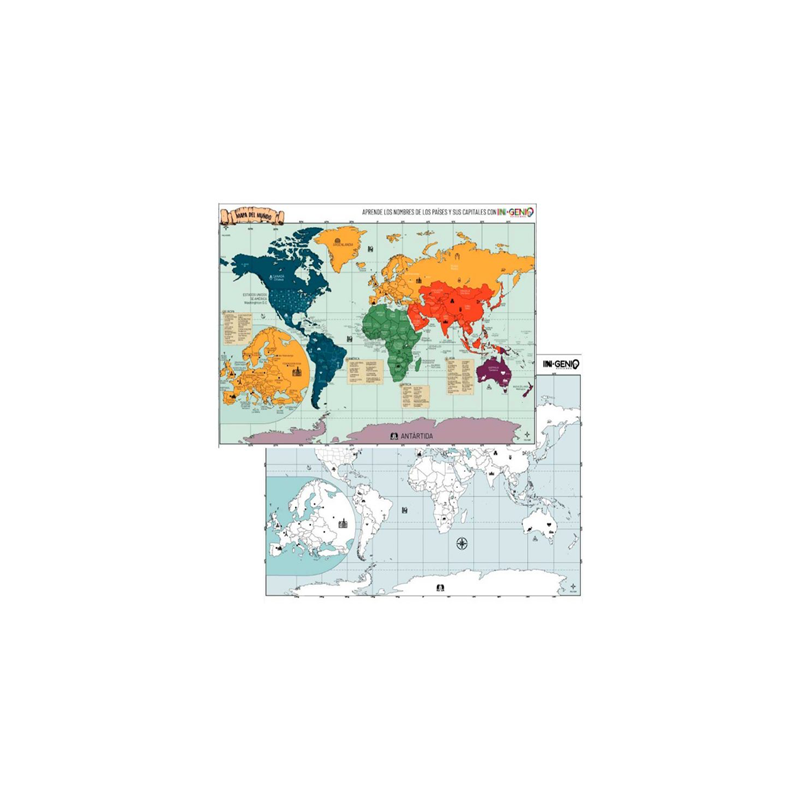 Mapamundi por países - Imágenes y fotos con los nombres