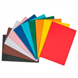 Cartulina tamaño carta colores flourescentes X50 unidades